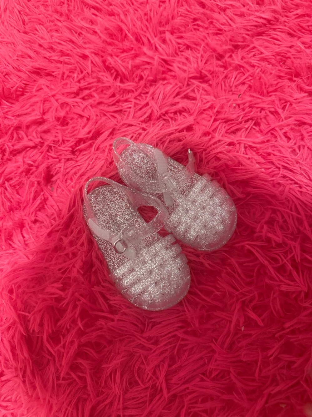 Old Navy Sparkle Jelly Sandals in Clear Glitter